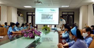 Tập huấn vệ sinh tạp vụ Bệnh viện Đa khoa Hợp Lực